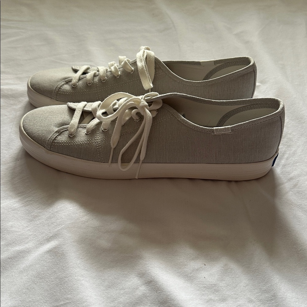 Keds Light Gray Lace-Up Sneakers